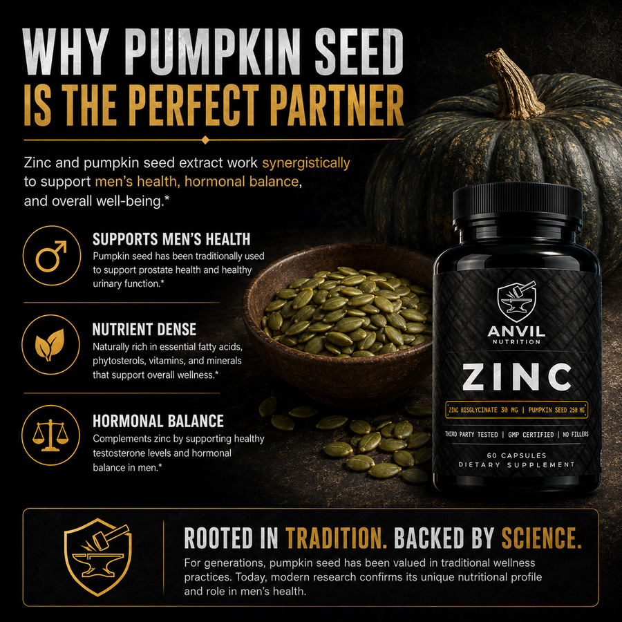 Why pumpkin seed is the perfect partner — supports men's health, nutrient dense, hormonal balance, rooted in tradition and backed by science