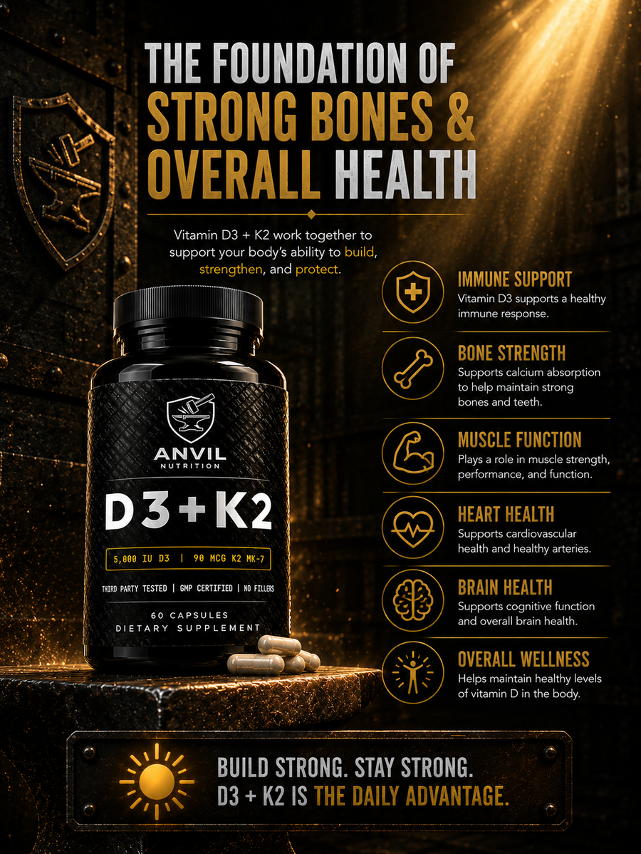 The foundation of strong bones and overall health — immune support, bone strength, muscle function, heart health, brain health, overall wellness